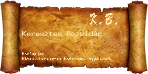 Keresztes Bozsidár névjegykártya